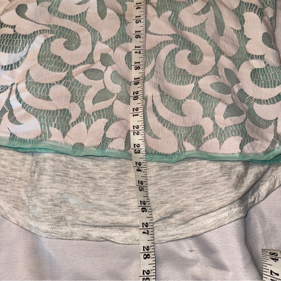 Dolan Grey and Green with Lace Overlay Super Soft Shirt Made in USA Size XS l - Picture 4 of 6